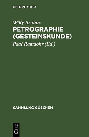 Imagen del vendedor de Petrographie (Gesteinskunde) a la venta por BuchWeltWeit Ludwig Meier e.K.