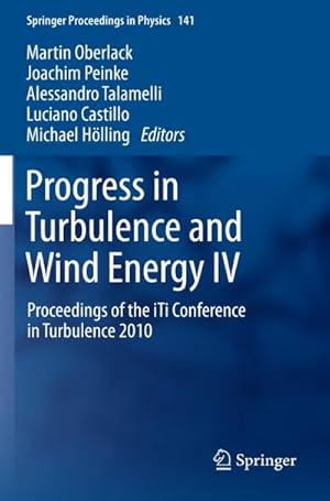 Imagen del vendedor de Progress in Turbulence and Wind Energy IV a la venta por BuchWeltWeit Ludwig Meier e.K.