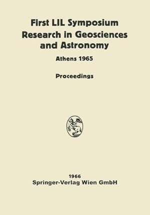 Immagine del venditore per Proceedings of the First Lunar International Laboratory (LIL) Symposium Research in Geosciences and Astronomy venduto da BuchWeltWeit Ludwig Meier e.K.