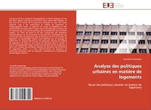 Immagine del venditore per Analyse des politiques urbaines en matire de logements venduto da BuchWeltWeit Ludwig Meier e.K.