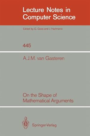 Immagine del venditore per On the Shape of Mathematical Arguments venduto da BuchWeltWeit Ludwig Meier e.K.