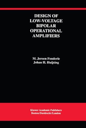 Image du vendeur pour Design of Low-Voltage Bipolar Operational Amplifiers mis en vente par BuchWeltWeit Ludwig Meier e.K.