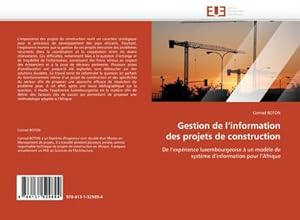 Image du vendeur pour Gestion de l''information des projets de construction mis en vente par BuchWeltWeit Ludwig Meier e.K.