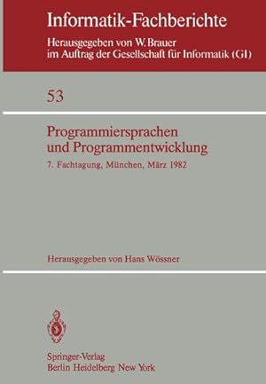 Image du vendeur pour Programmiersprachen und Programmentwicklung mis en vente par BuchWeltWeit Ludwig Meier e.K.