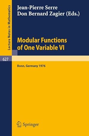Seller image for Modular Functions of One Variable VI for sale by BuchWeltWeit Ludwig Meier e.K.