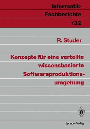 Imagen del vendedor de Konzepte fr eine verteilte wissensbasierte Softwareproduktionsumgebung a la venta por BuchWeltWeit Ludwig Meier e.K.