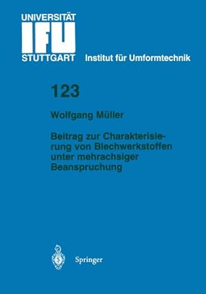 Seller image for Beitrag zur Charakterisierung von Blechwerkstoffen unter mehrachsiger Beanspruchung for sale by BuchWeltWeit Ludwig Meier e.K.