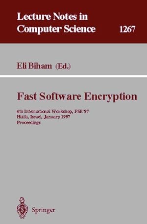 Immagine del venditore per Fast Software Encryption venduto da BuchWeltWeit Ludwig Meier e.K.