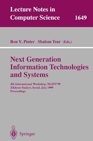Image du vendeur pour Next Generation Information Technologies and Systems mis en vente par BuchWeltWeit Ludwig Meier e.K.