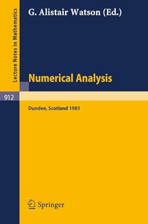 Image du vendeur pour Numerical Analysis mis en vente par BuchWeltWeit Ludwig Meier e.K.