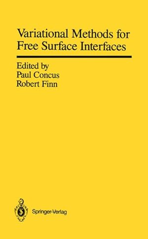 Bild des Verkufers fr Variational Methods for Free Surface Interfaces zum Verkauf von BuchWeltWeit Ludwig Meier e.K.