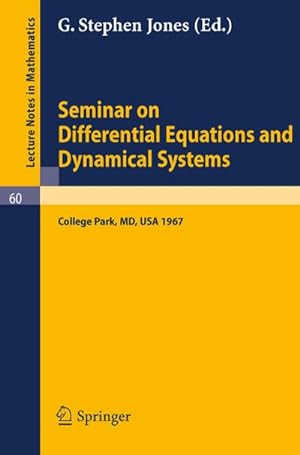 Bild des Verkufers fr Seminar on Differential Equations and Dynamical Systems zum Verkauf von BuchWeltWeit Ludwig Meier e.K.