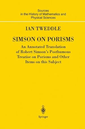 Seller image for Simson on Porisms for sale by BuchWeltWeit Ludwig Meier e.K.
