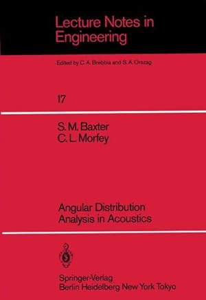 Immagine del venditore per Angular Distribution Analysis in Acoustics venduto da BuchWeltWeit Ludwig Meier e.K.