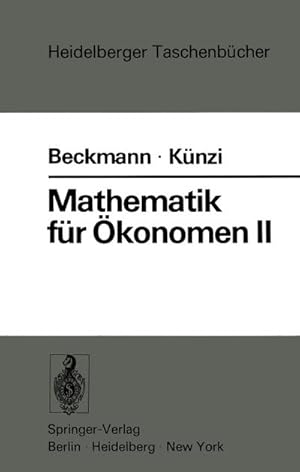 Immagine del venditore per Mathematik fr konomen II venduto da BuchWeltWeit Ludwig Meier e.K.