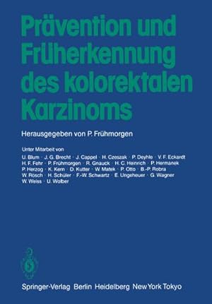 Seller image for Prvention und Frherkennung des kolorektalen Karzinoms for sale by BuchWeltWeit Ludwig Meier e.K.