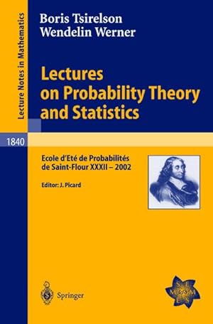 Bild des Verkufers fr Lectures on Probability Theory and Statistics zum Verkauf von BuchWeltWeit Ludwig Meier e.K.