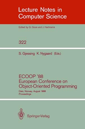 Seller image for ECOOP '88 European Conference on Object-Oriented Programming for sale by BuchWeltWeit Ludwig Meier e.K.