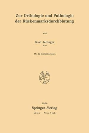 Seller image for Zur Orthologie und Pathologie der Rckenmarksdurchblutung for sale by BuchWeltWeit Ludwig Meier e.K.