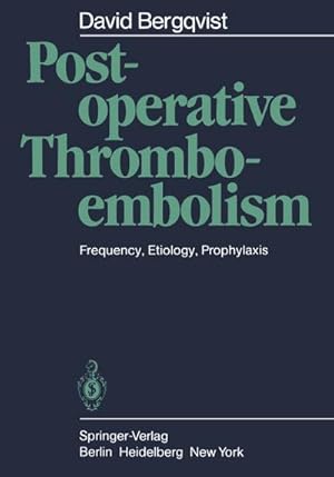 Imagen del vendedor de Postoperative Thromboembolism a la venta por BuchWeltWeit Ludwig Meier e.K.