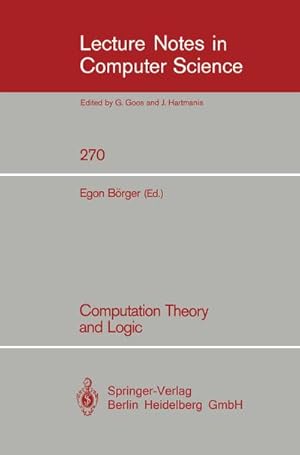 Seller image for Computation Theory and Logic for sale by BuchWeltWeit Ludwig Meier e.K.