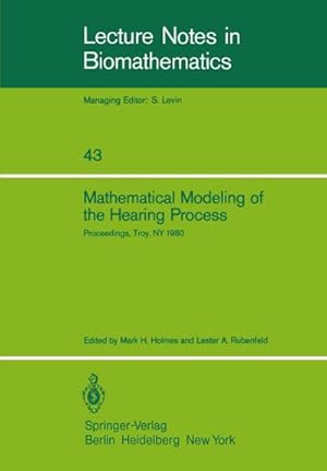 Seller image for Mathematical Modeling of the Hearing Process for sale by BuchWeltWeit Ludwig Meier e.K.