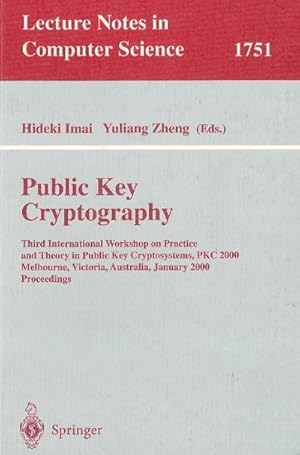 Seller image for Public Key Cryptography for sale by BuchWeltWeit Ludwig Meier e.K.