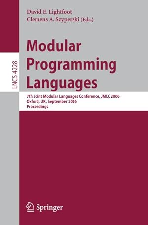 Image du vendeur pour Modular Programming Languages mis en vente par BuchWeltWeit Ludwig Meier e.K.