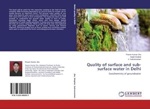 Seller image for Quality of surface and sub-surface water in Delhi for sale by BuchWeltWeit Ludwig Meier e.K.