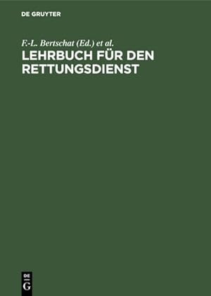 Immagine del venditore per Lehrbuch fr den Rettungsdienst venduto da BuchWeltWeit Ludwig Meier e.K.