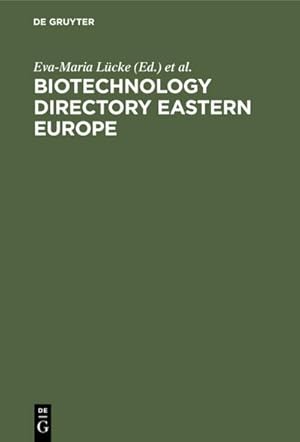 Seller image for Biotechnology Directory Eastern Europe for sale by BuchWeltWeit Ludwig Meier e.K.