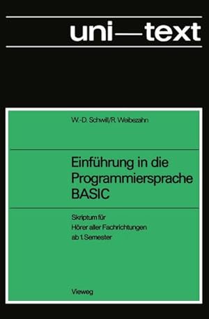 Seller image for Einfhrung in die Programmiersprache BASIC for sale by BuchWeltWeit Ludwig Meier e.K.