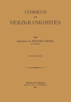 Seller image for Lehrbuch der Herzkrankheiten for sale by BuchWeltWeit Ludwig Meier e.K.