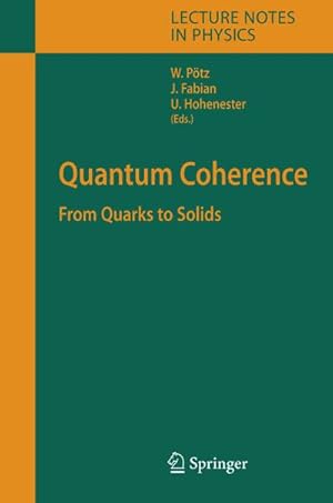 Image du vendeur pour Quantum Coherence mis en vente par BuchWeltWeit Ludwig Meier e.K.