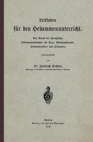 Seller image for Leitfaden fr den Hebammenunterricht for sale by BuchWeltWeit Ludwig Meier e.K.