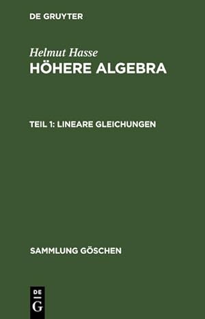 Seller image for Lineare Gleichungen for sale by BuchWeltWeit Ludwig Meier e.K.