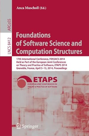 Image du vendeur pour Foundations of Software Science and Computation Structures mis en vente par BuchWeltWeit Ludwig Meier e.K.