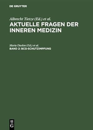 Imagen del vendedor de BCG-Schutzimpfung a la venta por BuchWeltWeit Ludwig Meier e.K.