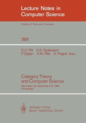 Imagen del vendedor de Category Theory and Computer Science a la venta por BuchWeltWeit Ludwig Meier e.K.