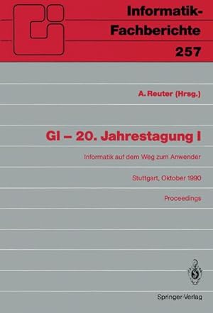 Seller image for GI - 20. Jahrestagung I for sale by BuchWeltWeit Ludwig Meier e.K.