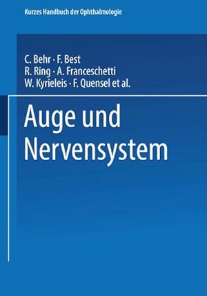 Seller image for Auge und Nervensystem for sale by BuchWeltWeit Ludwig Meier e.K.