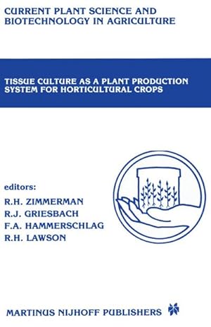 Bild des Verkufers fr Tissue culture as a plant production system for horticultural crops zum Verkauf von BuchWeltWeit Ludwig Meier e.K.