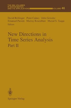 Seller image for New Directions in Time Series Analysis for sale by BuchWeltWeit Ludwig Meier e.K.