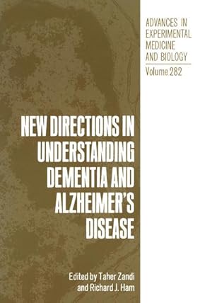 Bild des Verkufers fr New Directions in Understanding Dementia and Alzheimers Disease zum Verkauf von BuchWeltWeit Ludwig Meier e.K.