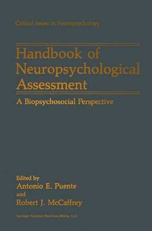 Image du vendeur pour Handbook of Neuropsychological Assessment mis en vente par BuchWeltWeit Ludwig Meier e.K.