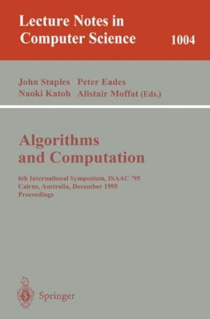 Bild des Verkufers fr Algorithms and Computations zum Verkauf von BuchWeltWeit Ludwig Meier e.K.