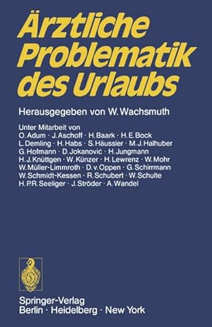 Seller image for rztliche Problematik des Urlaubs for sale by BuchWeltWeit Ludwig Meier e.K.
