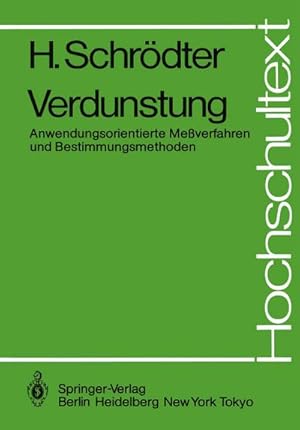 Imagen del vendedor de Verdunstung a la venta por BuchWeltWeit Ludwig Meier e.K.