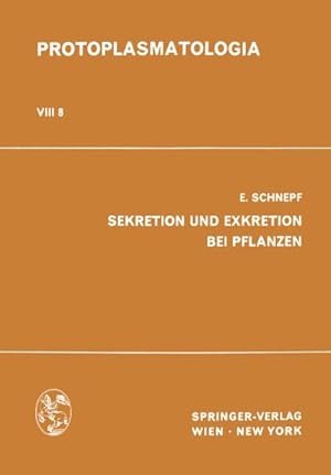 Bild des Verkufers fr Sekretion und Exkretion bei Pflanzen zum Verkauf von BuchWeltWeit Ludwig Meier e.K.