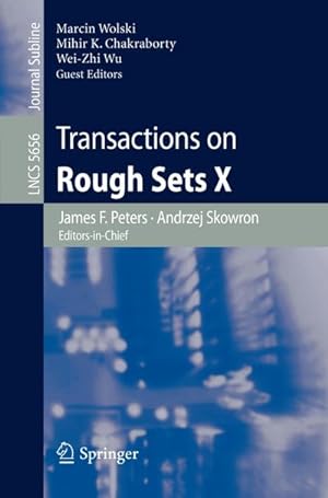 Image du vendeur pour Transactions on Rough Sets X mis en vente par BuchWeltWeit Ludwig Meier e.K.